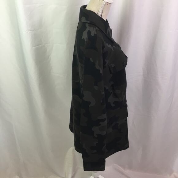 G.I.L.I. Camo Printed Anorak Jacket Black Brown XS - Picture 3 of 15